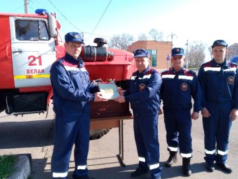 В Беловскую ПЧ "прибыл" раритетный пожарный ствол