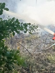 ​Пожар в карьере на ул. Лесная Черемисиновского района