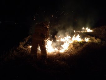 ​В д. Бирюковка Б-Солдатского района добровольцы  ликвидировали загорание!