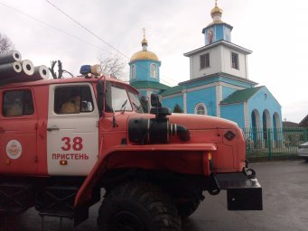 ​Пристенские огнеборцы на учениях
