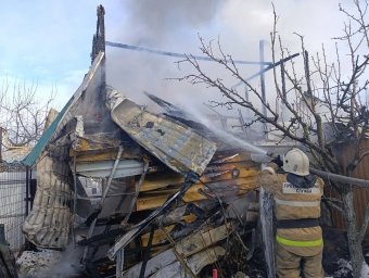 ​Горение бани в д. Тарасово Медвенского района ликвидировано
