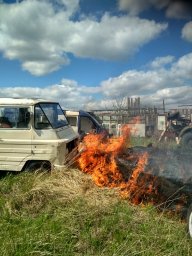 ​Горение мусора в г.Фатеже ликвидировано