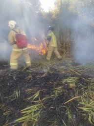​Огнеборцы Курского района успешно ликвидировали горение сухой травы