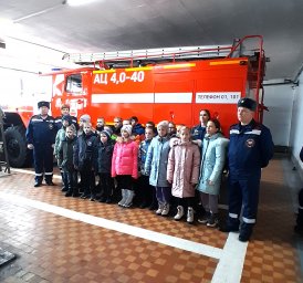 ​Суджанские школьники в пожарной части