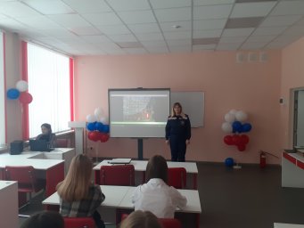 ​Занятие по пожарной безопасности в СОШ №1 г. Дмитриева