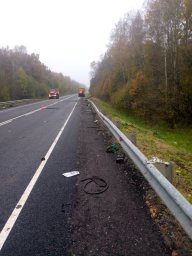 ​Огнеборцы-спасатели Железногорского района на ликвидации последствий двух ДТП