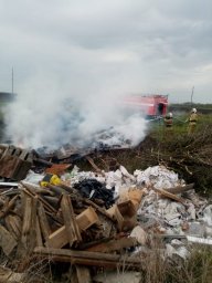 ​Возгорание мусора в деревне Полевая ликвидировано