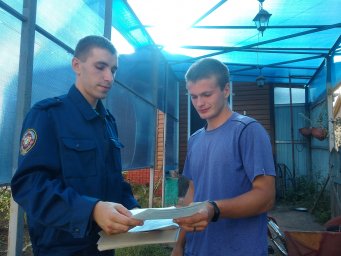 ​Профилактический рейд по пожарной безопасности в д. Седмиховка Золотухинского района