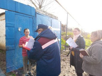 ​Обход жилых домов в Дьяконовском сельсовете Октябрьского района