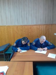 ​Хомутовские огнеборцы на сдаче квартальных зачётов