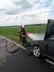 ​Загорание в автомобиле ликвидировано Золотухинскими огнеборцами