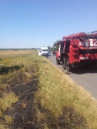 Конышевские пожарные на ликвидации последствий ДТП