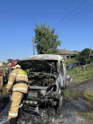 ​Огнеборцы ПЧ Обоянского района на выезде на тушение возгораний