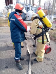 ​Пожарно-тактическое занятие по тушению пожара на объектах электроснабжения
