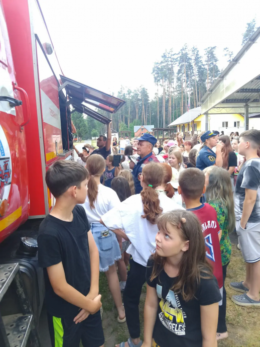Урок по пожарной безопасности с детьми в Железногорском районе