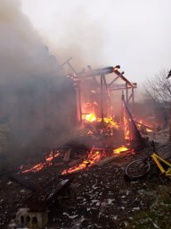 ​Железногорские огнеборцы на ликвидации пожара