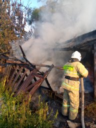 Пожар в Октябрьском районе.