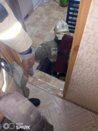 ​Пожар в подвале жилого дома на ул. Марата Рыльского района
