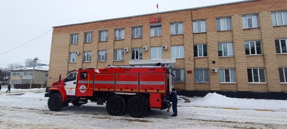 Пожарно-тактические занятия в поселке Поныри