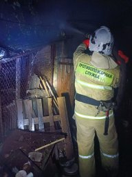 ​Железногорские огнеборцы ликвидировали горение времянки