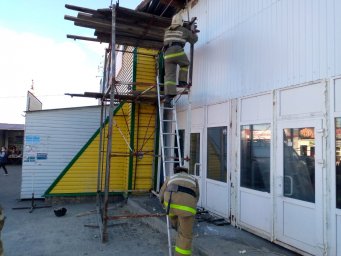 ​Загорание строящегося здания в Рыльском районе
