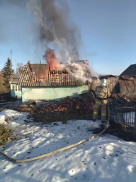 ​Пожар в селе Романово Хомутовского района